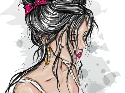 Stylized portrait adobe illustrator illustration portrait