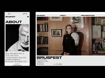 Brusfest website adaptive branding landing layout mobile theater ui ux web web design website