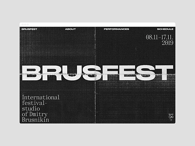 Brusfest website branding desktop festival layout responsive theater web web design website