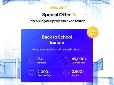 Back to School at Creative Tim is here! ✏️ angular bootstrap code dashboard design system development figma html kits mobile premium product react tailwindcss ui web design