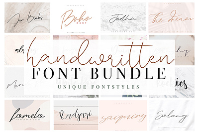Handwritten Font Bundle brush lettering calligraphy display font font bundle fonts handwritten handwritten font bundle signature typography vintage