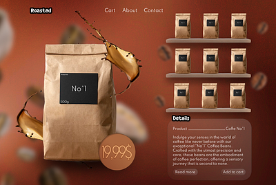Roasted Coffee Shop e-commerce webdesign coffee coffee shop coffee store design e commerce ui uidesign webdesign