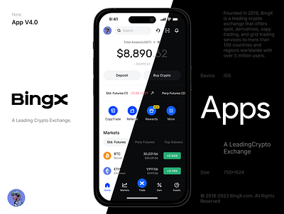 BingX - A Leading Crypto Exchange | App V4.0 Renewal app bank bingx bitcoin blockchain branding btc cex crypto currency design exchange minimal minimalist nft trade ui wallet web3