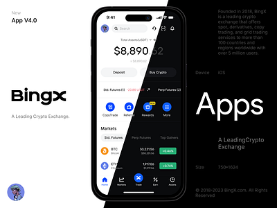 BingX - A Leading Crypto Exchange | App V4.0 Renewal app bank bingx bitcoin blockchain branding btc cex crypto currency design exchange minimal minimalist nft trade ui wallet web3