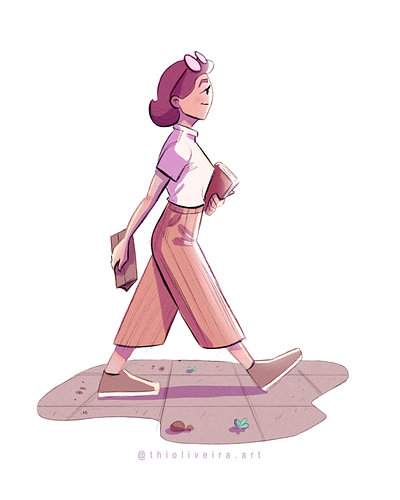 Walking (Personal project) animation branding cha design digitalart illustration nft portrait ui