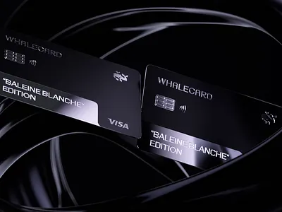 WHALECARD 3d animation black branding card credit crypto dark design finance fluid liquid mastercard motion platinum premium rendering visa visualization web3