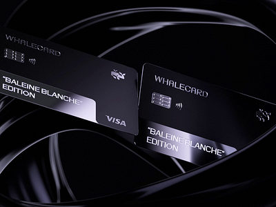 WHALECARD 3d animation black branding card credit crypto dark design finance fluid liquid mastercard motion platinum premium rendering visa visualization web3