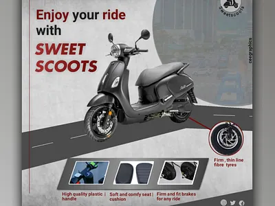 Fictional scooter flyer design branding graphic design