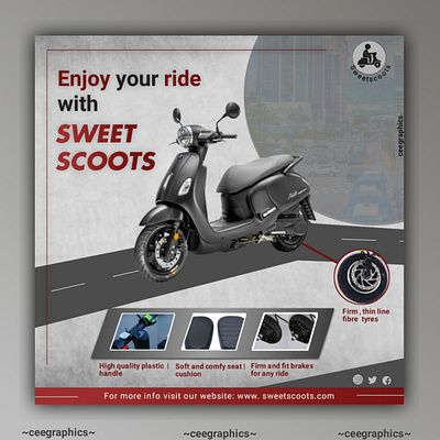 Fictional scooter flyer design branding graphic design