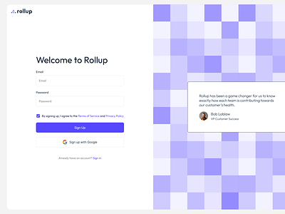 Sign up page login onboarding purple sign up ui web app welcome