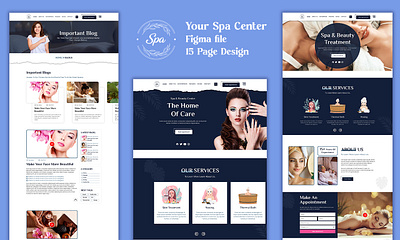 Spa center website design beauty branding cosmetics graphic design hair style health home page landing page manicure massage salon skin care spa treatment ui website wellness center