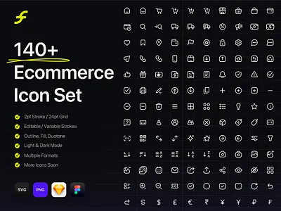 140+ E-commerce Icon Set | Free 100 ecommerce icon 120 ecommerce icon 140 ecommerce icon bkdesign design e commerce ecommerce figma free freebie icon line pack set shopping sketch solid svg ui ux