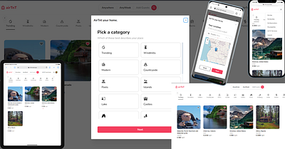 AirTnT App 3d graphic design ui