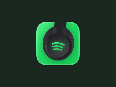 Spotify - App icon redesign concept #6 - large app branding design graphic design illustration logo