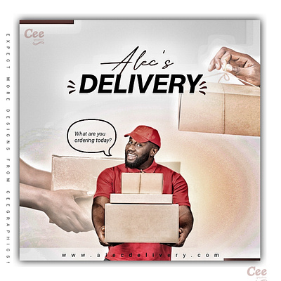 Fictional brand design for a delivery company branding graphic design