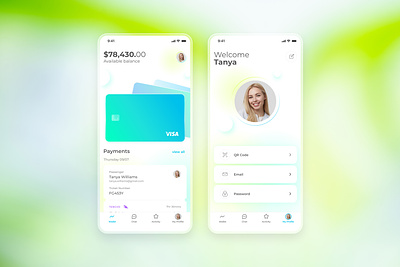 Ecosystem Banking Mobile Wallet UI app colors design experience ios ui ux