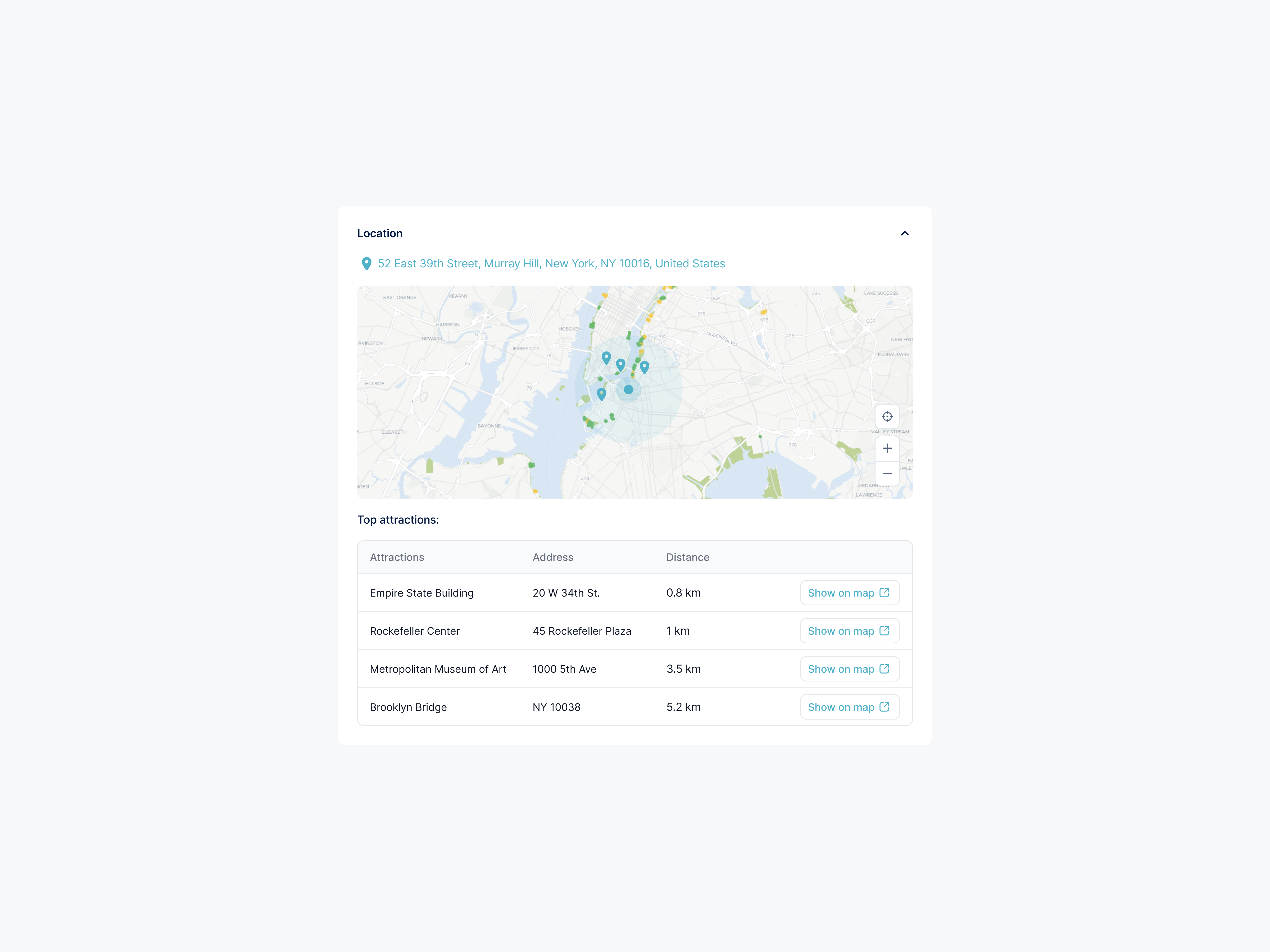 Property page / Location button card cartography data table designinspiration details page geospatialdesign location locationdesign locationvisualization map map view mapping mapviews market place product design property page sergushkin show on map table