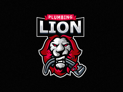Lion Plumbing Logo branding design graphic design identity illustration lion lion logo logo logos mark plumbing plumbing logo tshirt vector