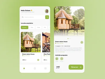 Atypical and ecological destinations graphic design ui