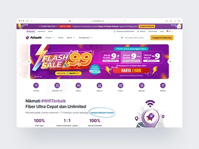New MyRepublic Indonesia Website flashsale 9.9 myrepublic revamp web website