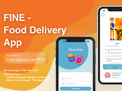 FINE - Food Delivery Application app branding design fine food food app food delivery app graphic design ui ui design ui visual ux research