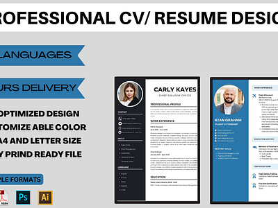 Professional CV/Resume Design branding graphic design motion graphics