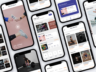 OkFits - Daily Fitness Training App ui ux wellness