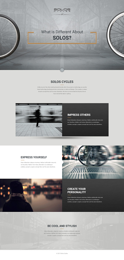 Solos Cycles - Homepage branding e commerce ui user friendly ux webdesign website
