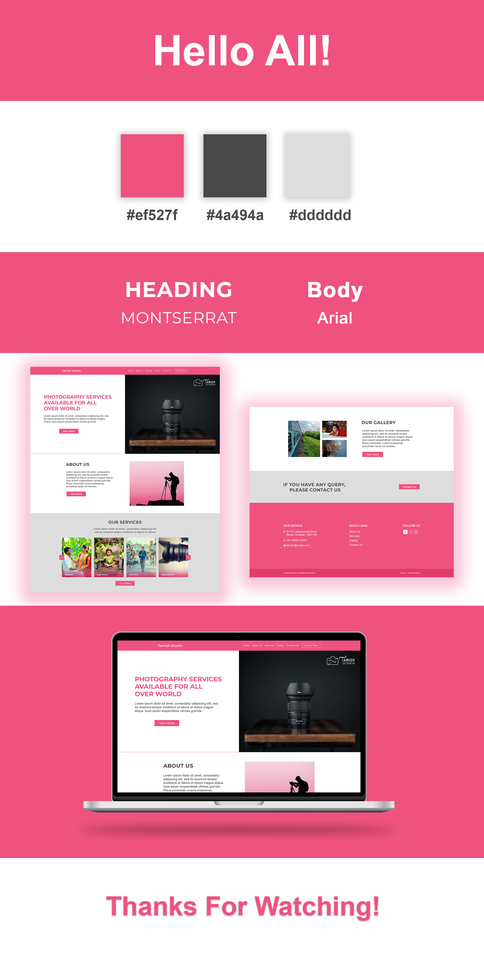 Photography Website baby photography branding outdoor photography photographer photography photoshop ui videography webdesign wedding photography