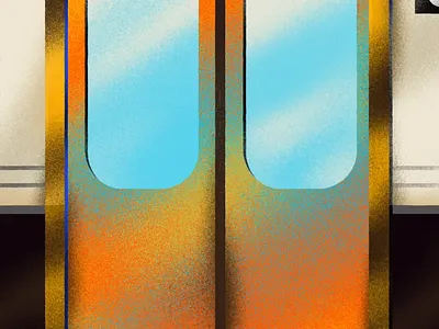 NYC Subway artwork branding collage collageart colors concept design fashion gradients graphicdesign illustration modern motion new york shapes subway trending