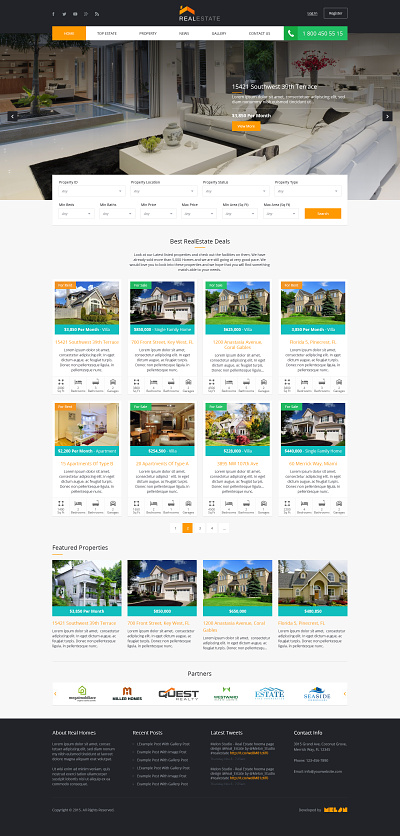 REALESTATE - Homepage design real estate ui ux webdesign website