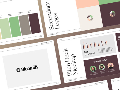 Bloomify Branding Project brand brand guide branding branding presentation graphic design logo logo design visual design