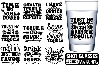 Shot Glasses Quotes SVG Bundle motion graphics shot glasses quotes svg bundle