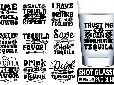 Shot Glasses Quotes SVG Bundle motion graphics shot glasses quotes svg bundle