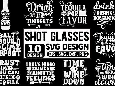 Shot Glasses Quotes SVG Bundle motion graphics shot glasses quotes svg bundle