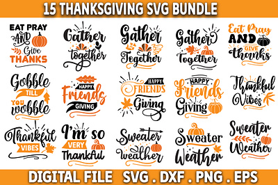 Thanksgiving SVG Bundle motion graphics thanksgiving svg bundle