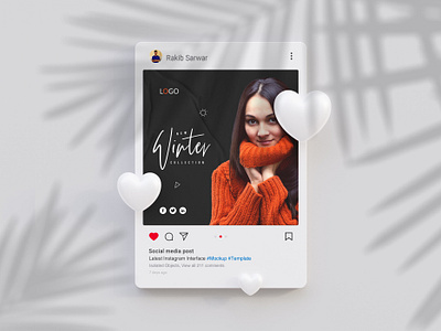 Fashion Sale Social Media Template facebbok post fashion fashion design fashion post fashion sale fashion sale social media fashion template instagram post sale fashion sale post social winter