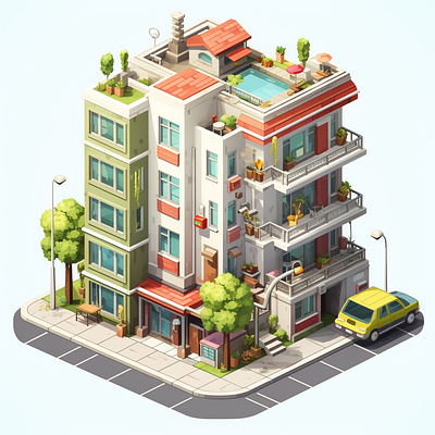 Workers apartments. Game design design graphic design illustration