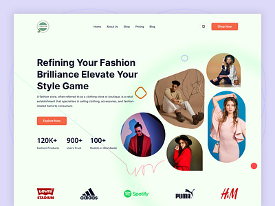 Fashion Store Web Header branding business clothes clothing design e commerce fashion fashion store kids landing page mens minimal modern online shop popular style ui ux website womens