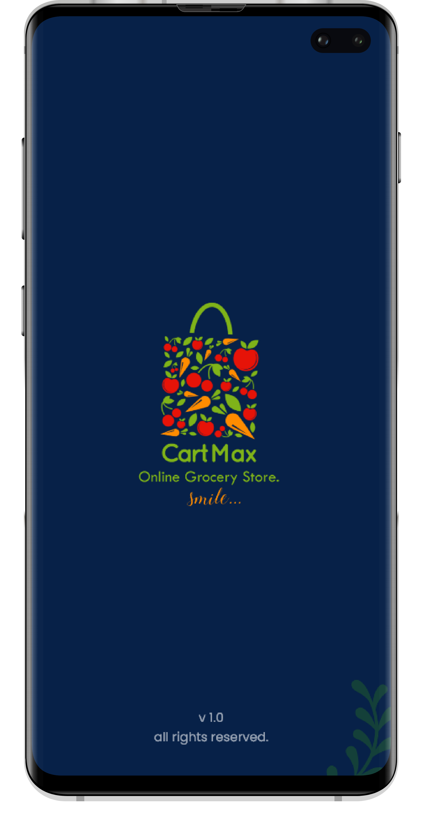 Example of Cartmax Groceries Splash Screen