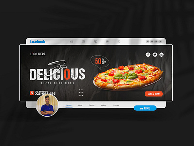 Food Banner Design banner banner design banner template bargur chicken deslicious food food banner food post food sale food template pizza restaurant restaurant post social media template