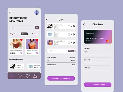 Cloth App/ E-commerce App app design design ui uiux ux
