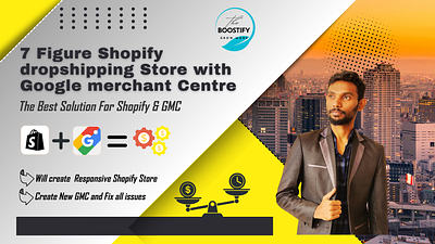 Shopify & Google Merchant Centre Fiverr Gig Images. branding dropshipping google merchant graphic design shopify ux website design