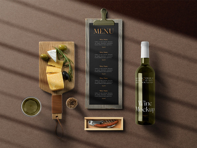 Wine Mockups Premade Scene bottle branding card design download identity label logo mockup mockups packaging psd template typography wine