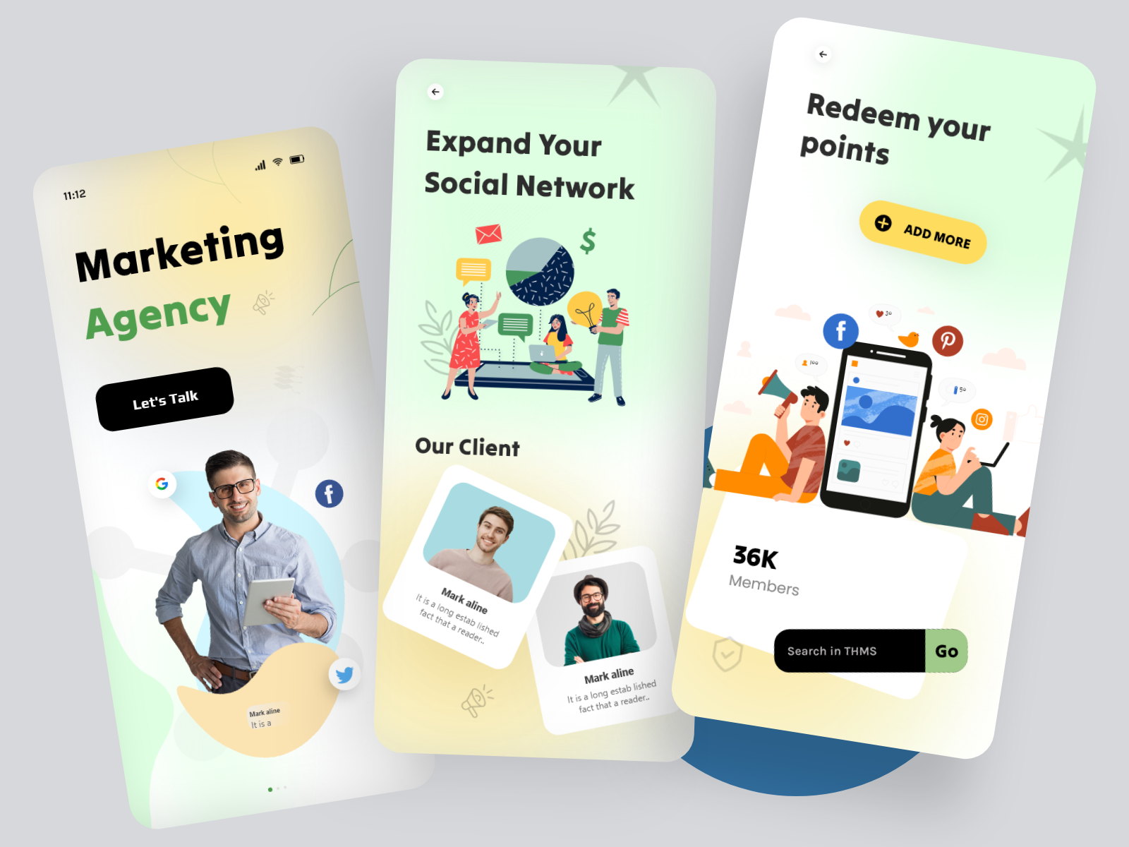 Digital marketing Mobile app design digital marketing mobile app fashion fashion landing page graphic design grow your business landing page marketing mobile app mobile design ui