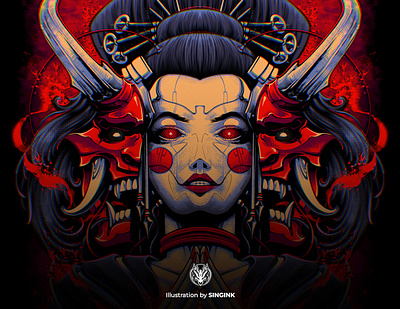 CODENAME : MECHA GEISHA cyberpunk geisha