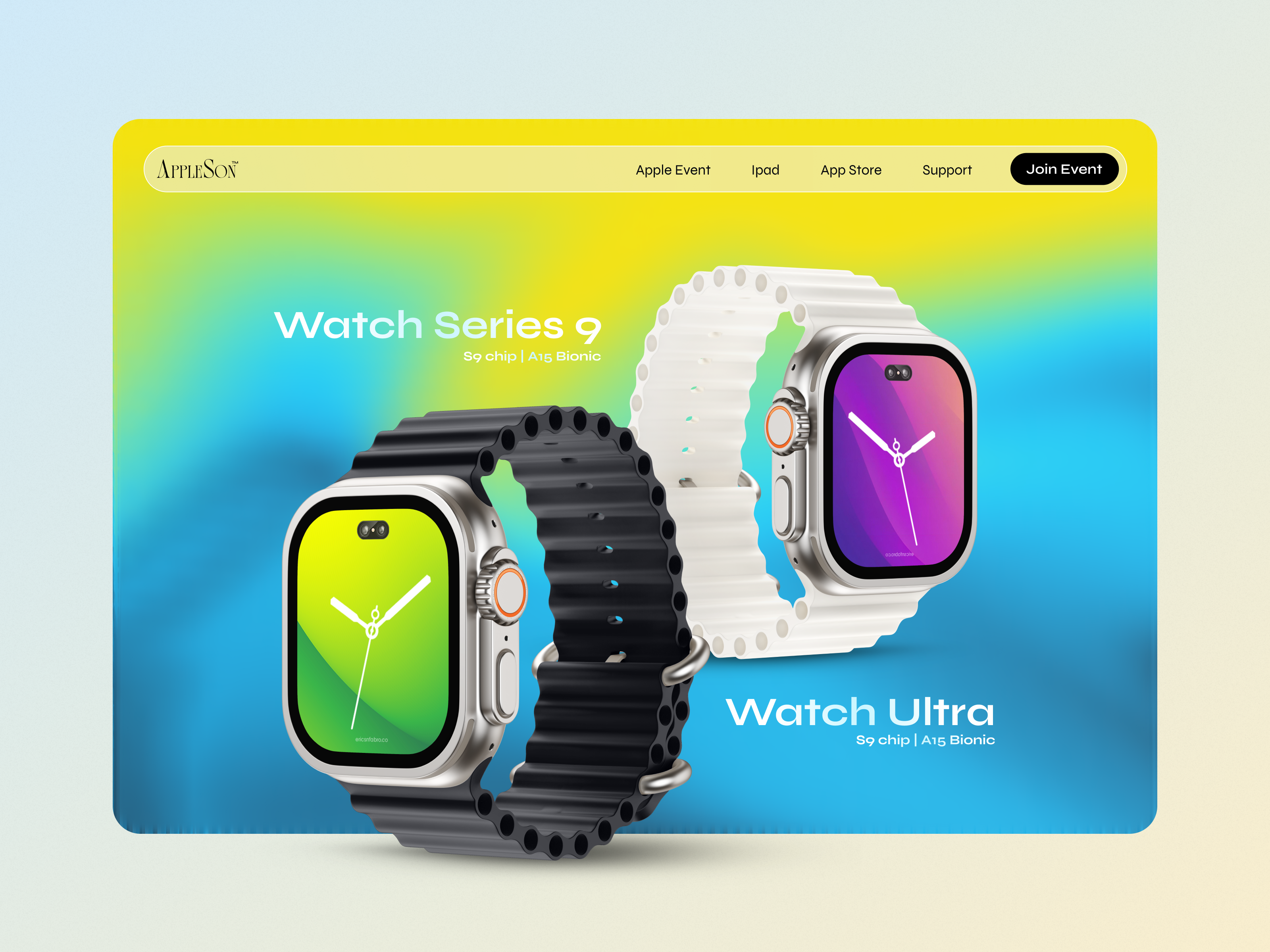 What to expect - Apple 2023 Event ( Vibrant Banner Concept) app apple banner banner design color colorful design event banner gradient gradient banner graphic design homepage landing pages ui ux vibrant banner concept watch web website website banner