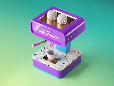 Espresso Machine Icon / Product Design 3d c4d cinema 4d cinema4d coffee espresso icon machine octane otoy product design product visualization