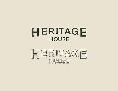 Heritage House branding graphic design heritage logo vintage
