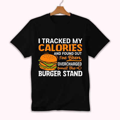 BURGER T-SHIRT DESIGN best t shirt design burger t shirt design calories custom t shirt trendy t shirt design tshirt design typography